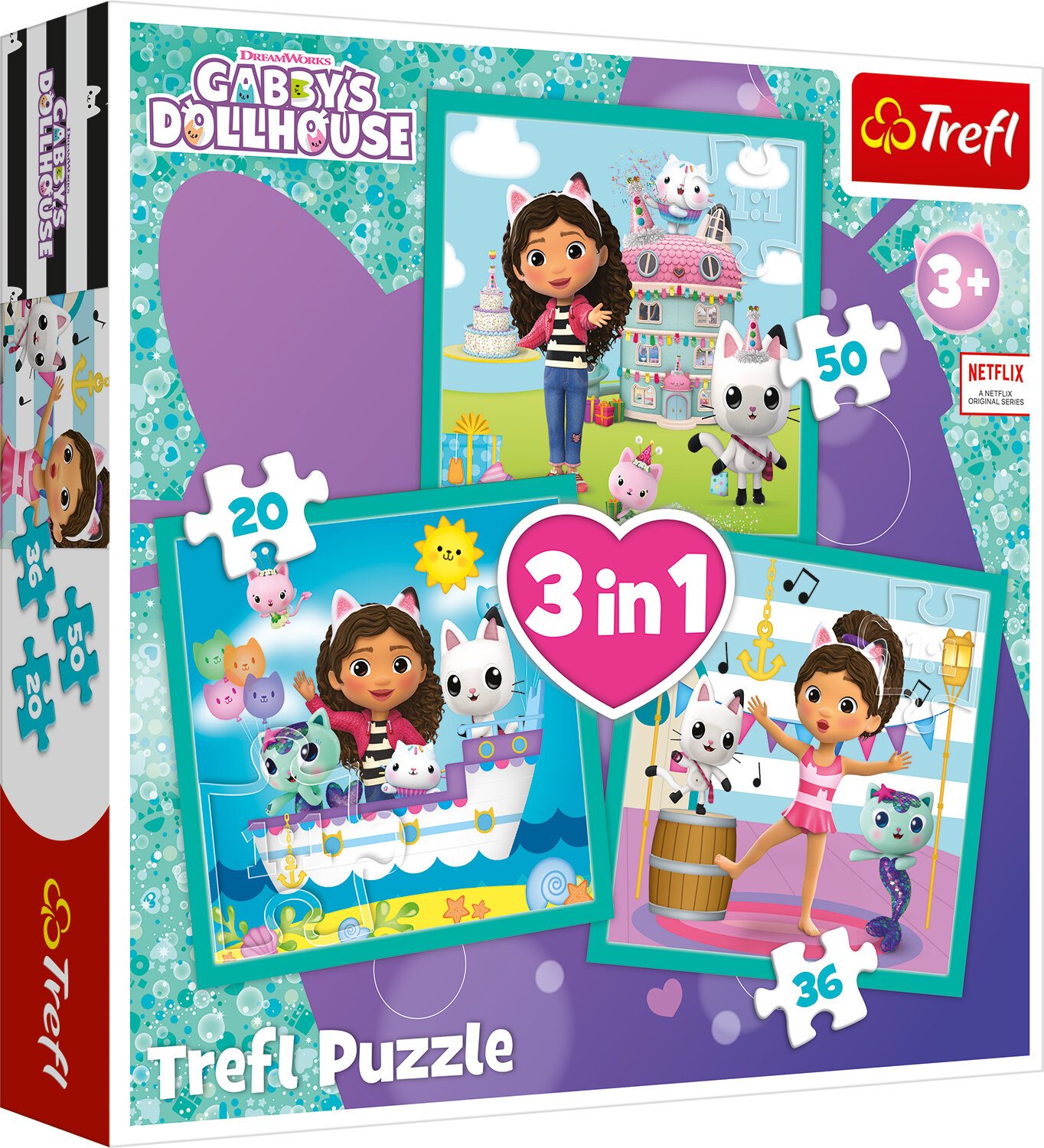 TREFL Koci Domek Gabi Aktywności Gabi 3w1 34871 (106 elementów) Puzzle ...