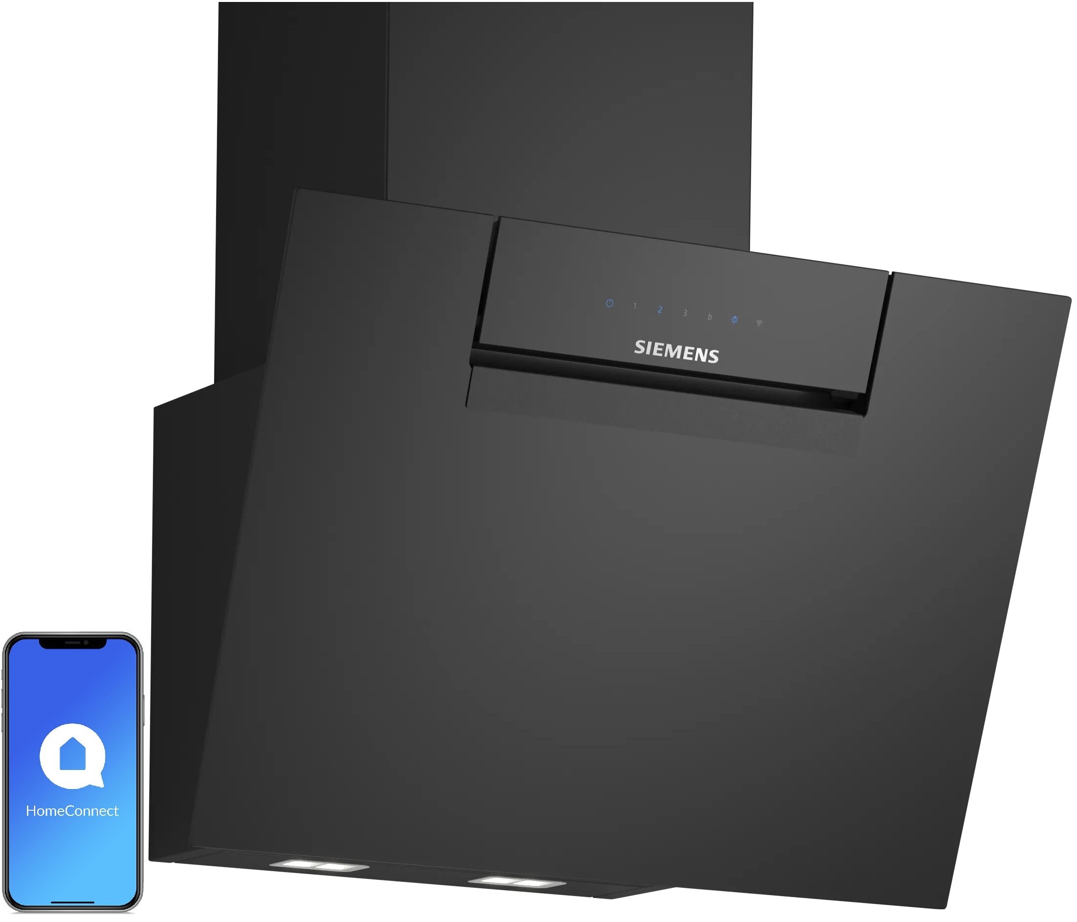 SIEMENS LC67KFN60 Czarne szkło 768m3/h 56dB klasa A+ Opóźnienie