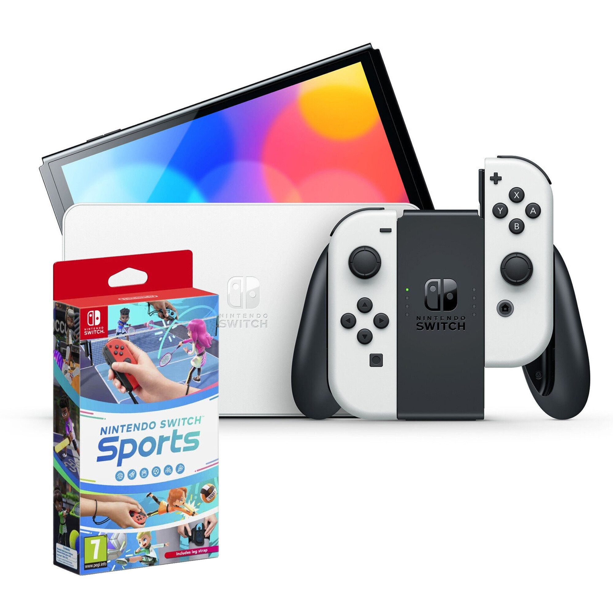 NINTENDO Switch Oled Biała + Nintendo Switch Sports Gra NINTENDO