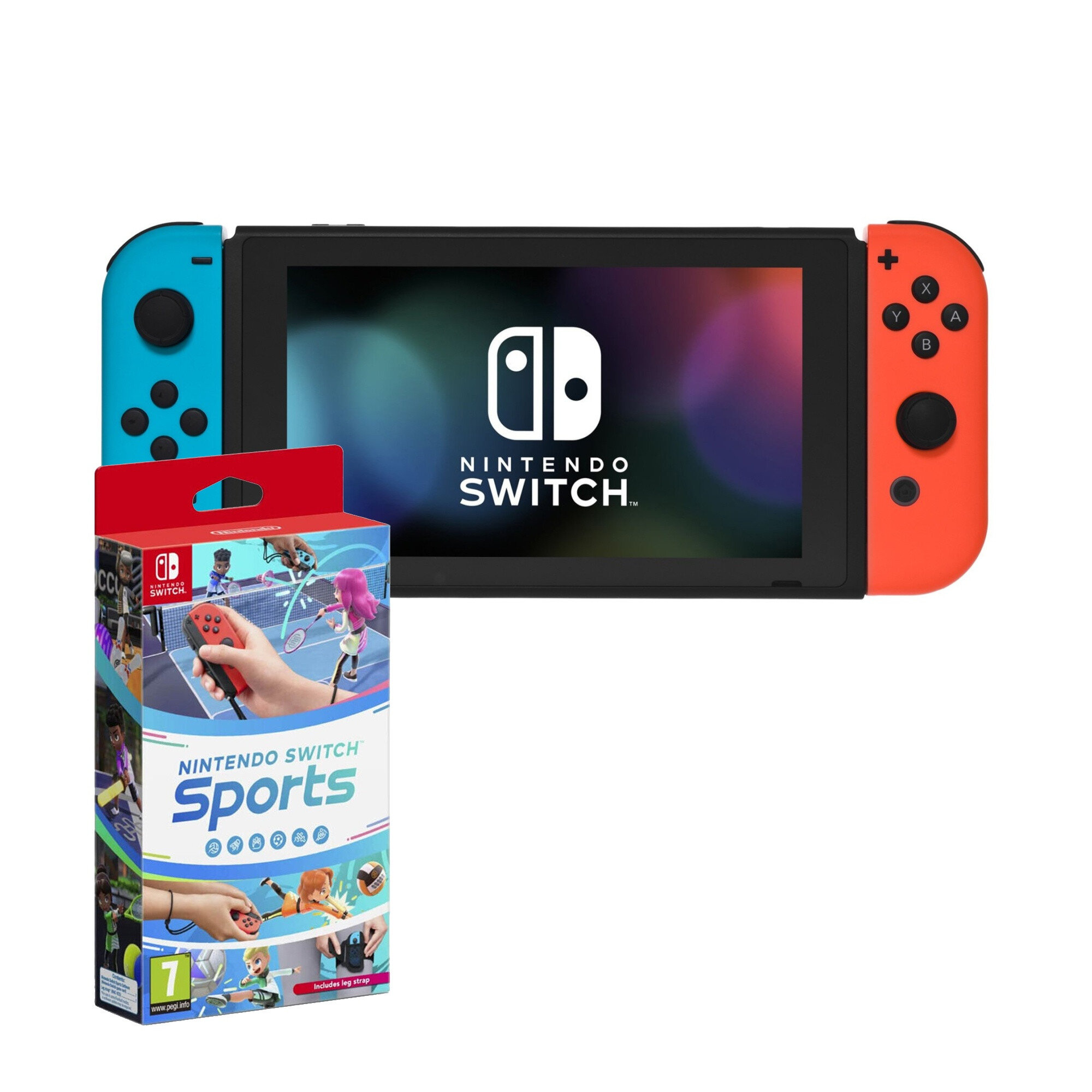 NINTENDO Switch HAC-001(-01) + Kontroler Switch Czerwono-niebieski