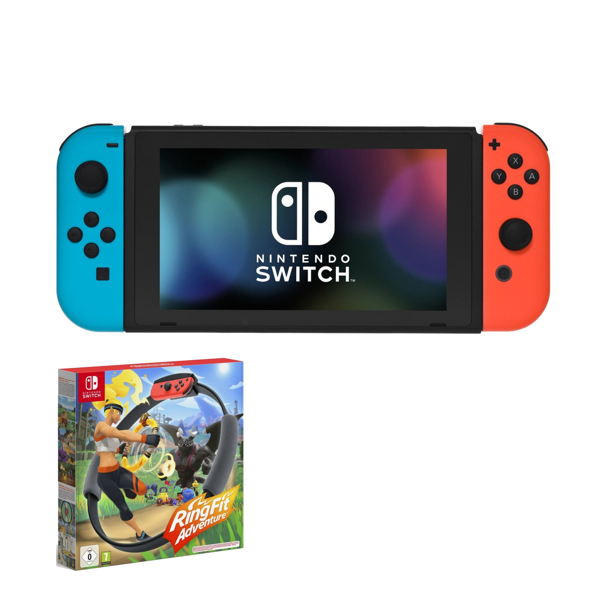 NINTENDO Switch HAC-001(-01) + Kontroler Switch Czerwono-niebieski