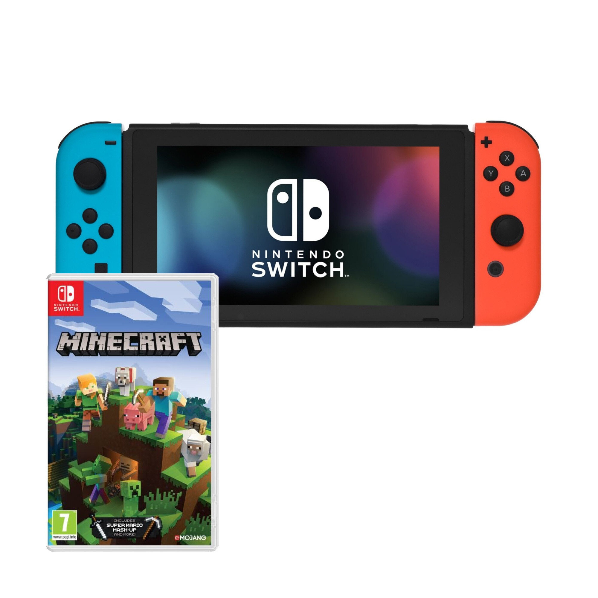 NINTENDO Switch HAC-001(-01) + Kontroler Switch Czerwono-niebieski