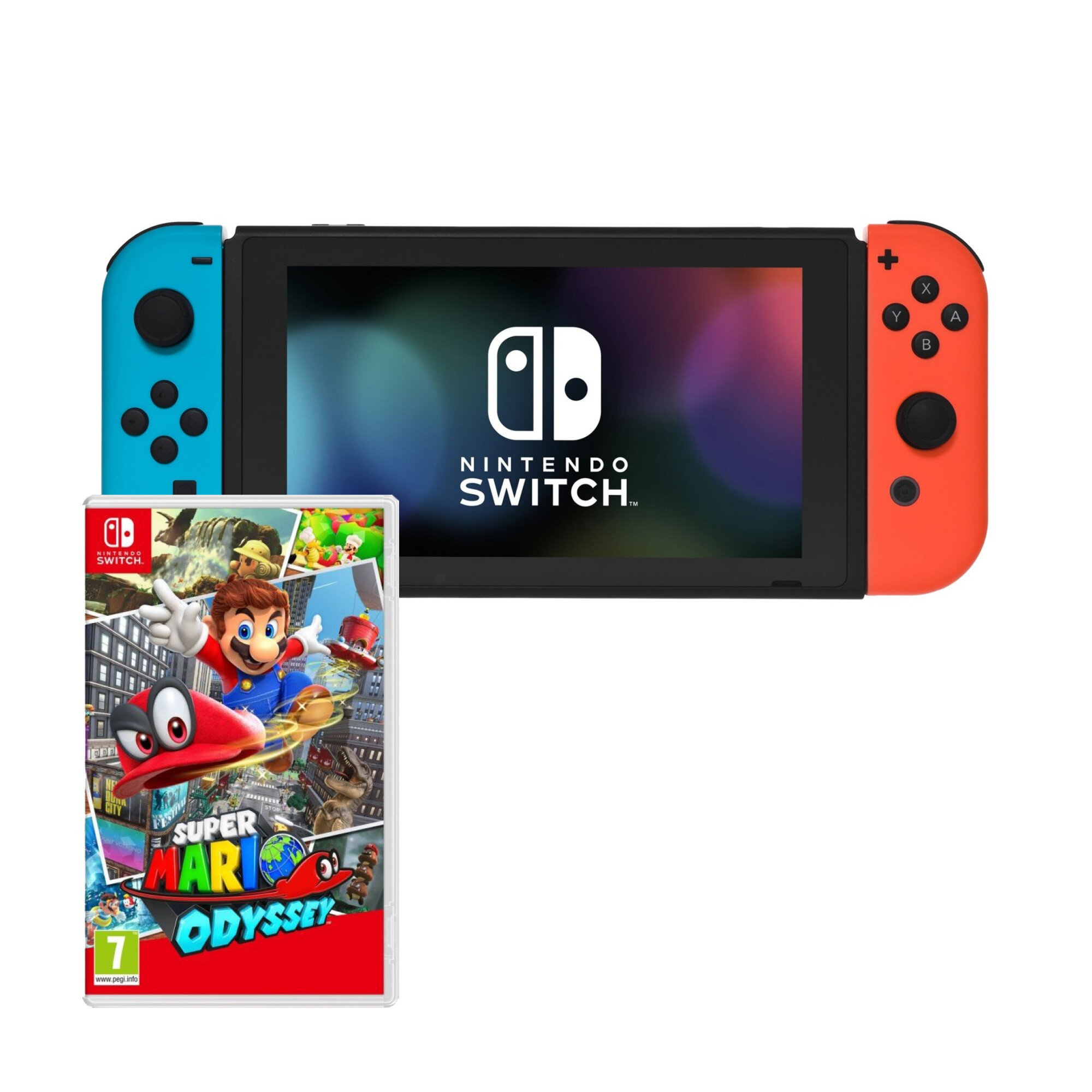 NINTENDO Switch HAC-001(-01) + Kontroler Switch Czerwono-niebieski