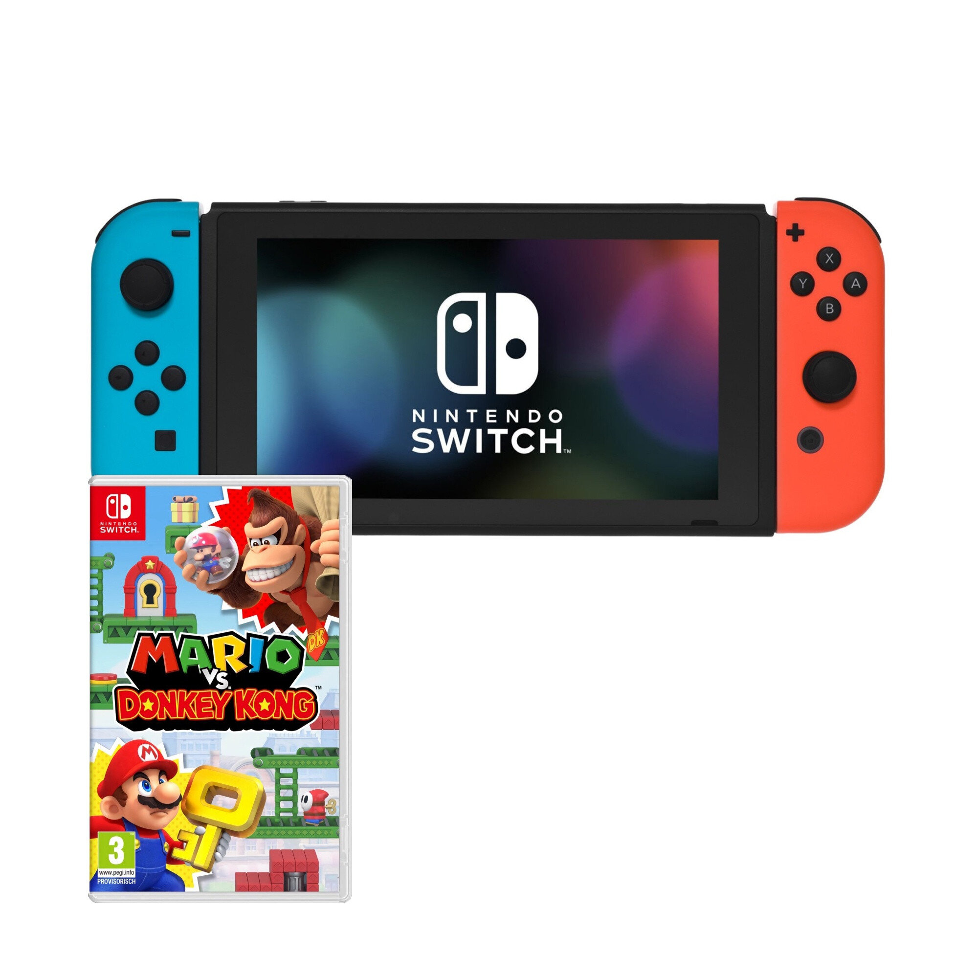 NINTENDO Switch HAC-001(-01) + Kontroler Switch Czerwono-niebieski