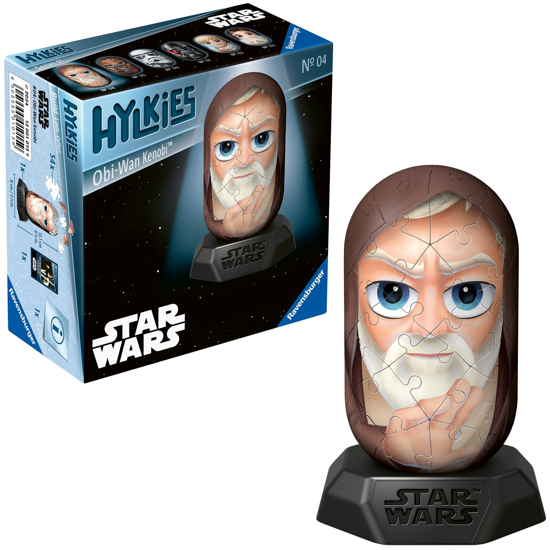 Ravensburger Puzzle 3D Hylkies – Dark Vador – 54 Pièces Numérotées – Sans Colle, Support Inclus – Collection Star Wars – Dès 8 Ans – Idée Cadeau Fan