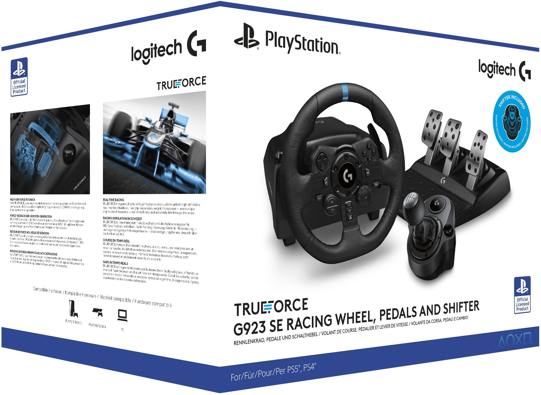 LOGITECH G923 + Shifter Bundle (PC/PS4/PS5) Kierownica - niskie