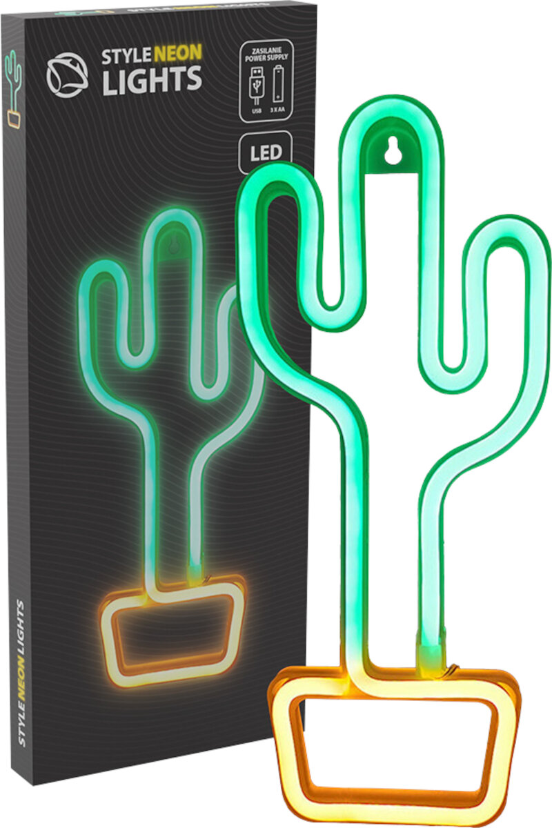 MANTA SNL07GNT Kaktus Neon LED - niskie ceny i opinie w Media Expert
