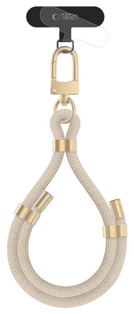 アクセサリー TOGO TECH-PROTECT C4S Rope Wrist Strap Beżowo-złoty Smycz do telefonu