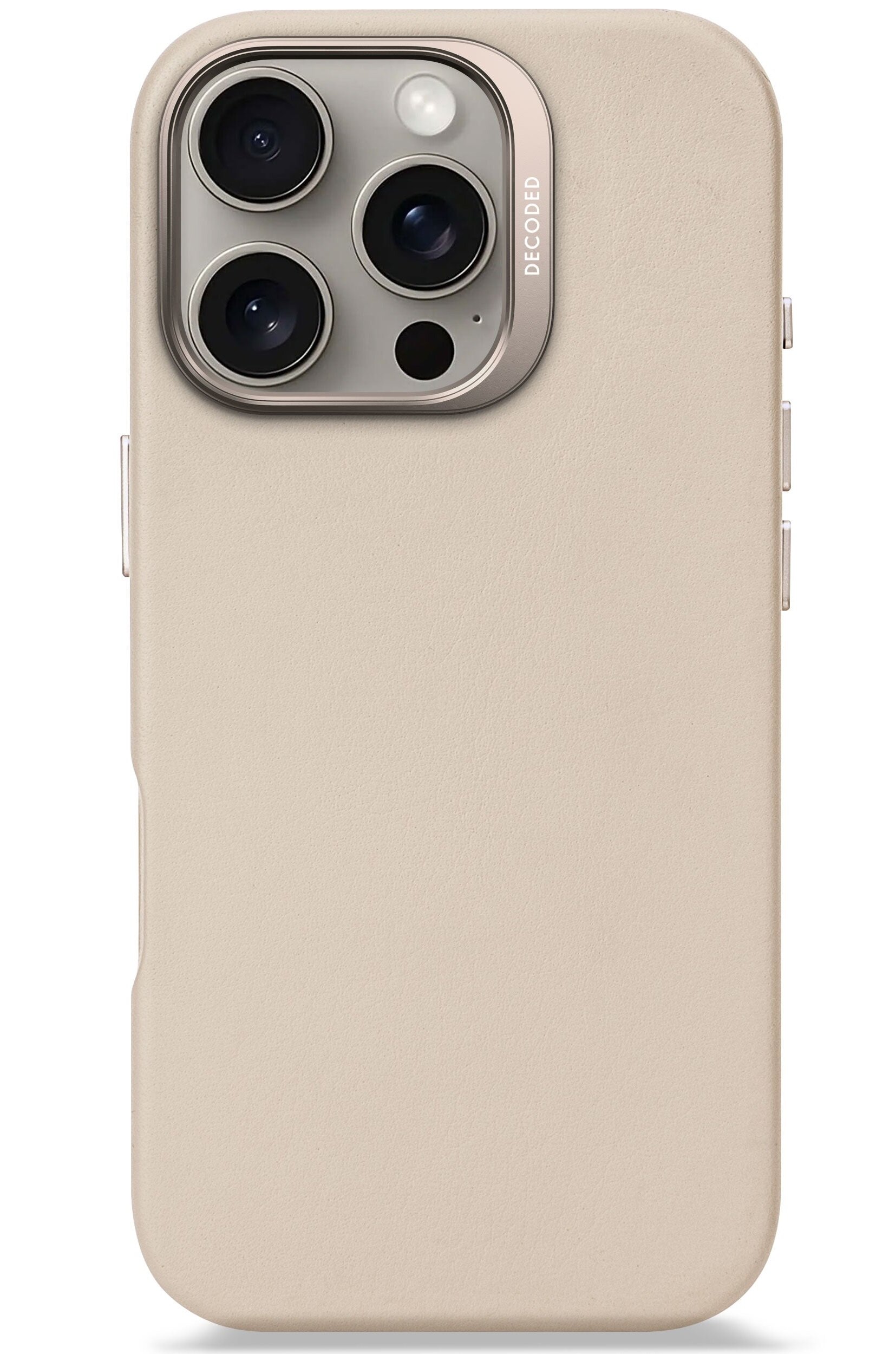 DECODED Leather Case MagSafe do Apple iPhone 16 Pro Beżowy Etui