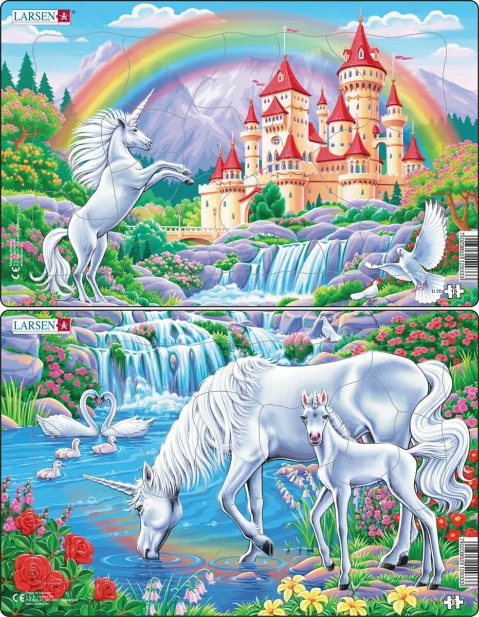 LARSEN Midi Jednorożce LA-U20 (15 elementów) (1 układanka