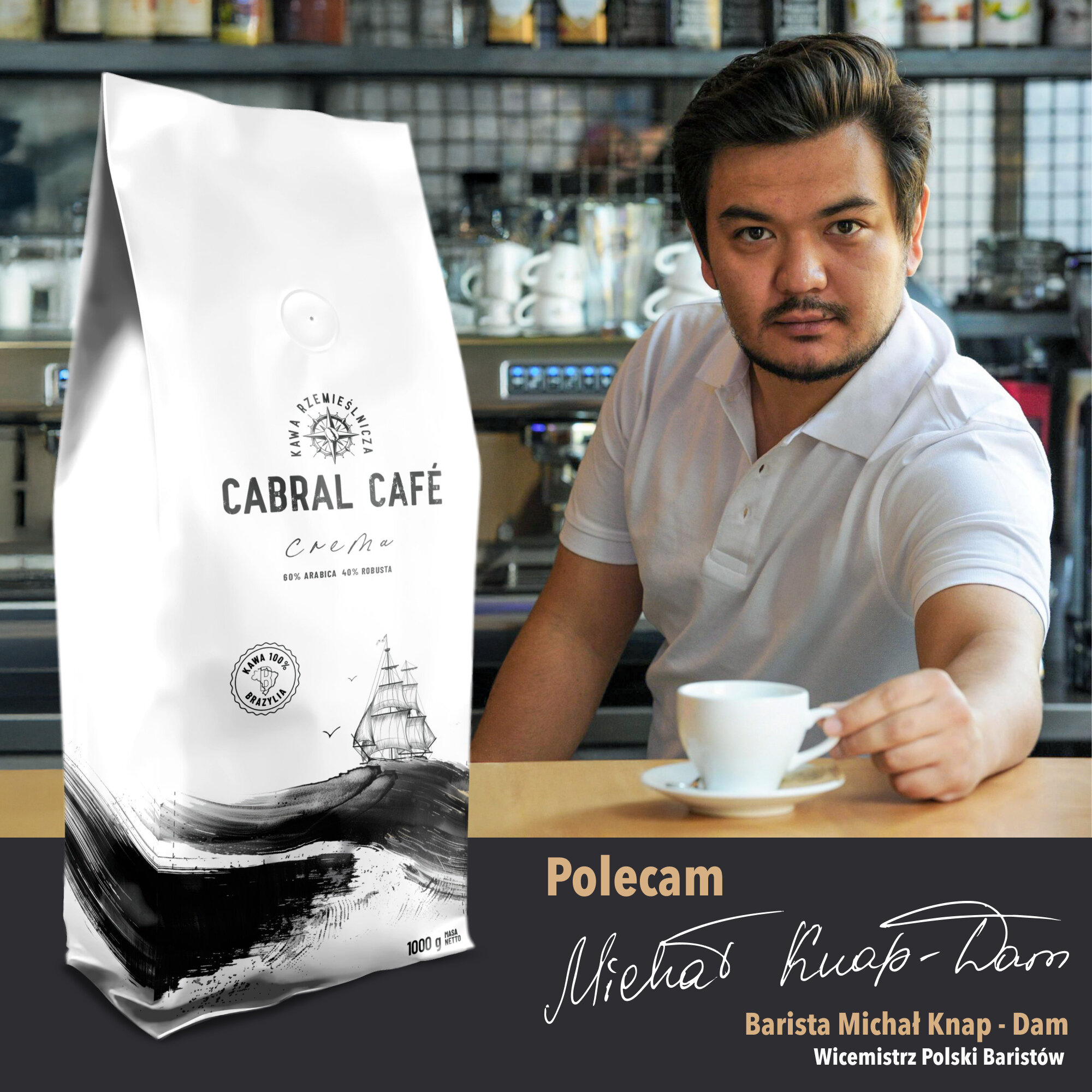 ぺかち(値下げ❌/即購入⭕️)ページ CABRAL CAFE Crema 1 kg (Rzemieślnicza) Kawa ziarnista - niskie