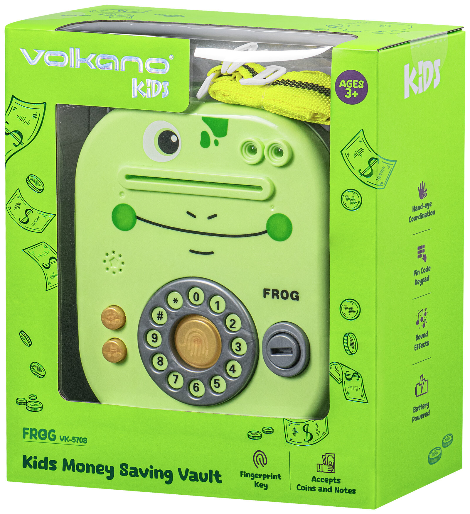 VOLKANO Vault Żabka VK-5708-GR Zielony Skarbonka - niskie ceny i