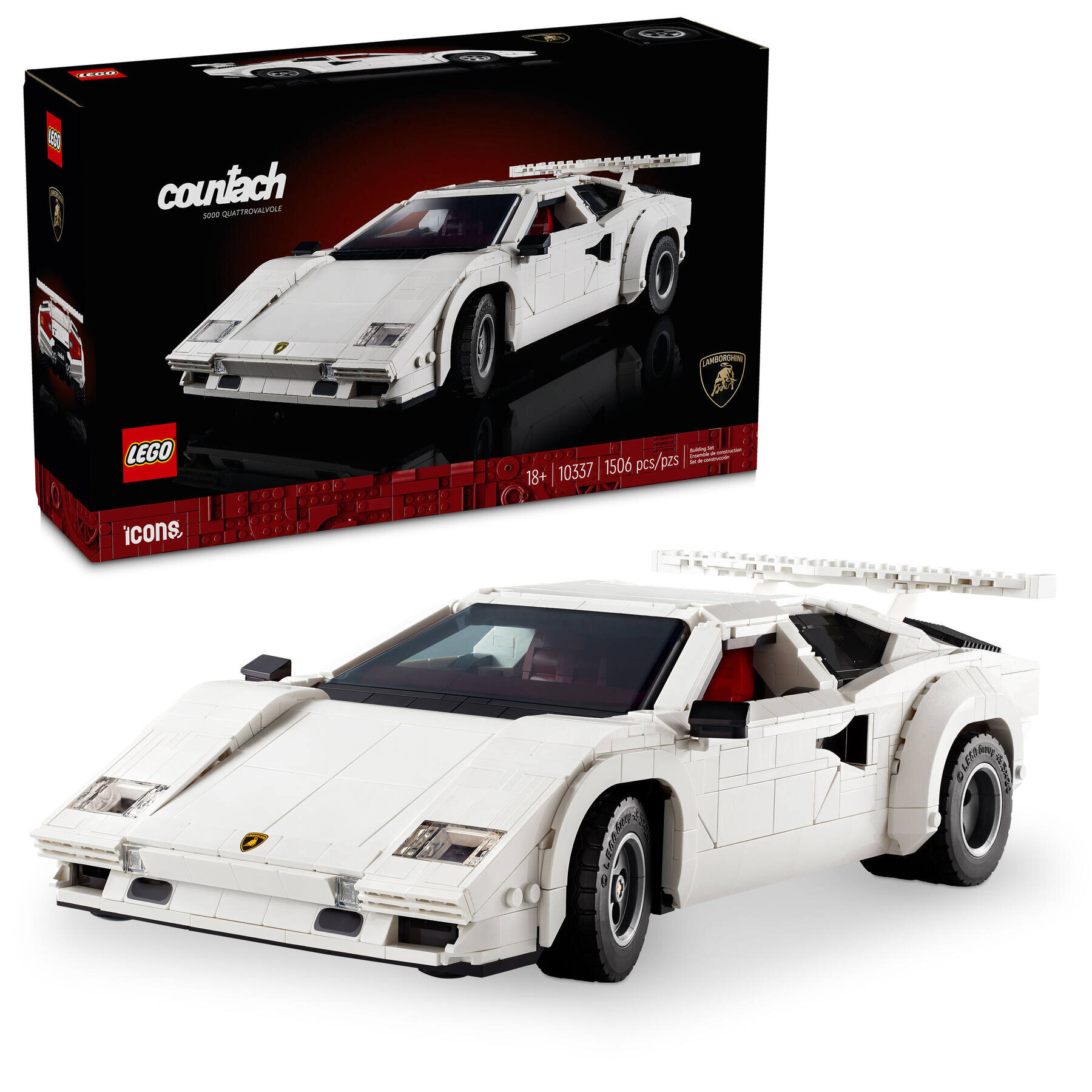 LEGO 10337 ICONS Lamborghini Countach 5000 Quattrovalvole - niskie