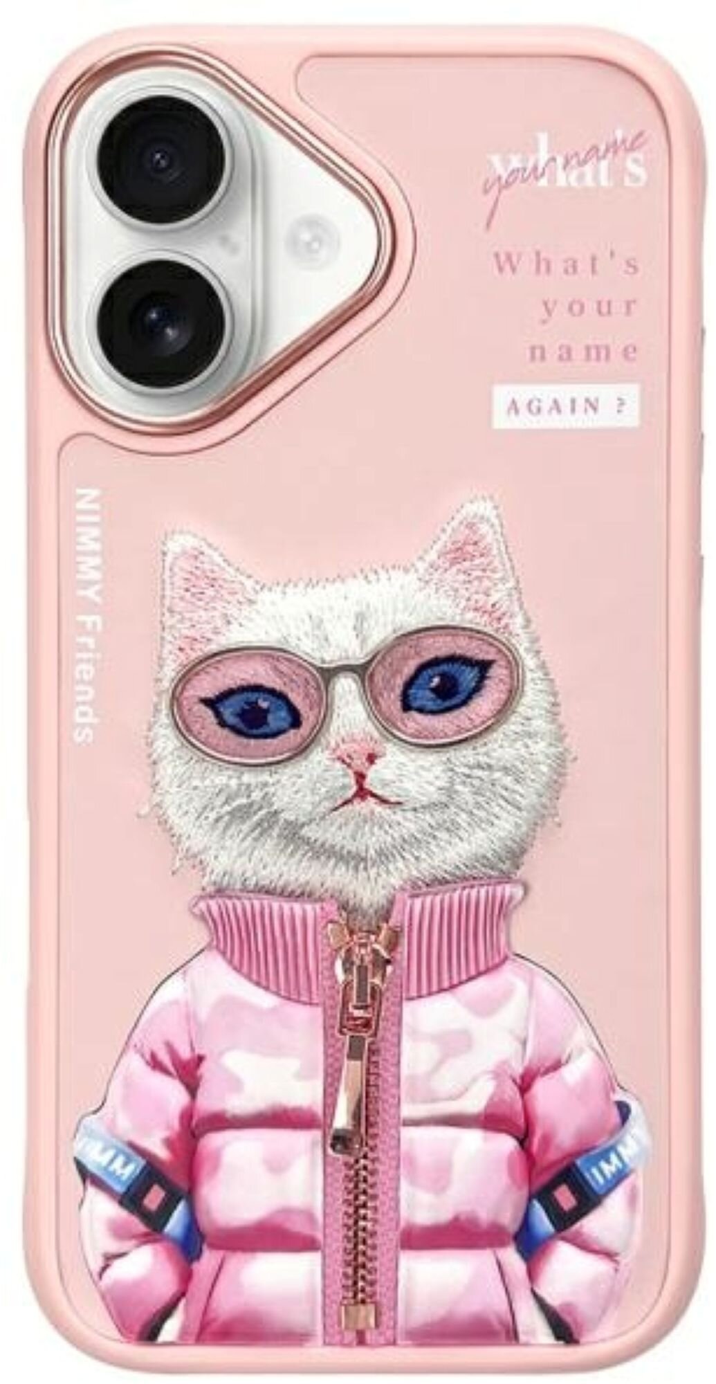 NIMMY Cool&Cute 2.0 Cat do Apple iPhone 16 Różowy Etui - niskie