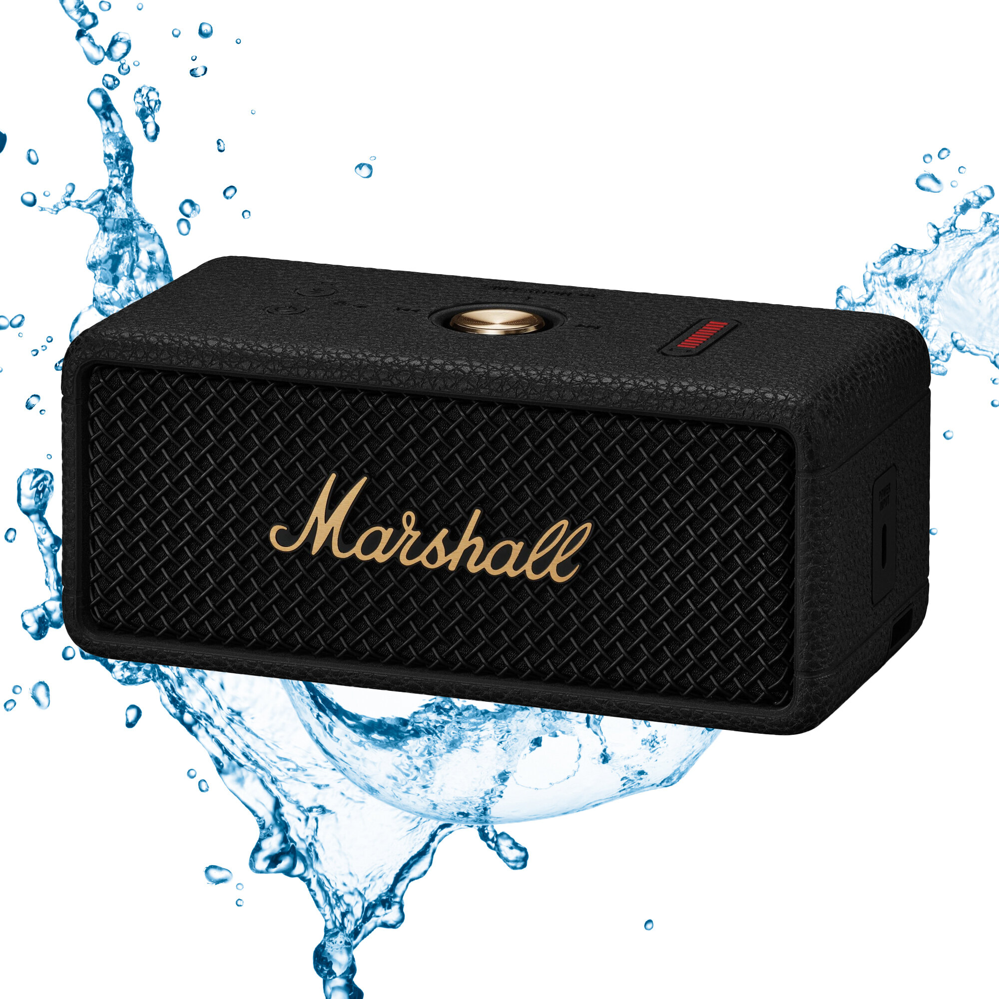 Marshall Emberton III Black＆Brass MARSHALL Emberton III Bateria 32 godz. IP67, Mikrofon, Dźwięk 360
