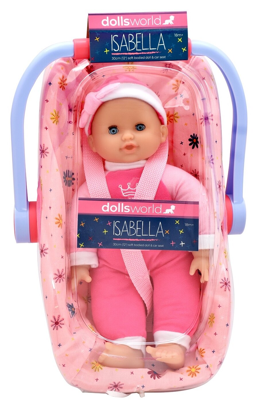 DOLLS WORLD Isabella w nosidełku 016-78110 Lalka - niskie ceny i
