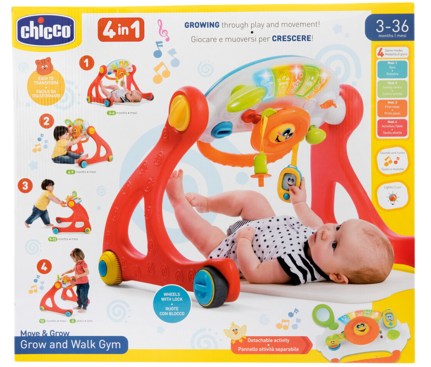CHICCO Rośnij i chodź 4w1 00009335000000 Zabawka interaktywna
