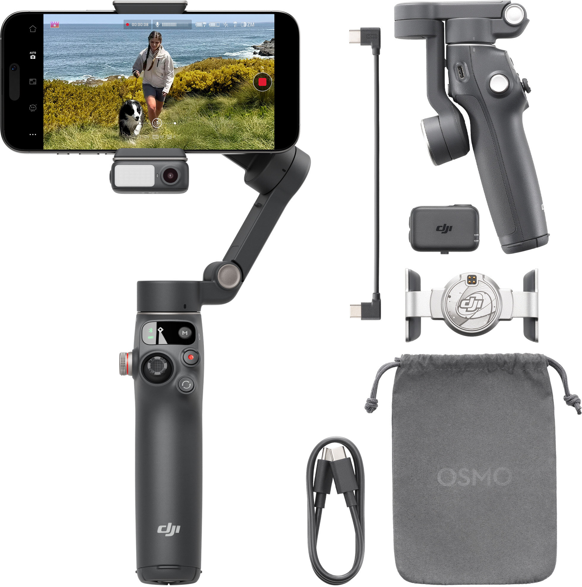 DJI Osmo Mobile 7P Czarny Gimbal - niskie ceny i opinie w Media Expert