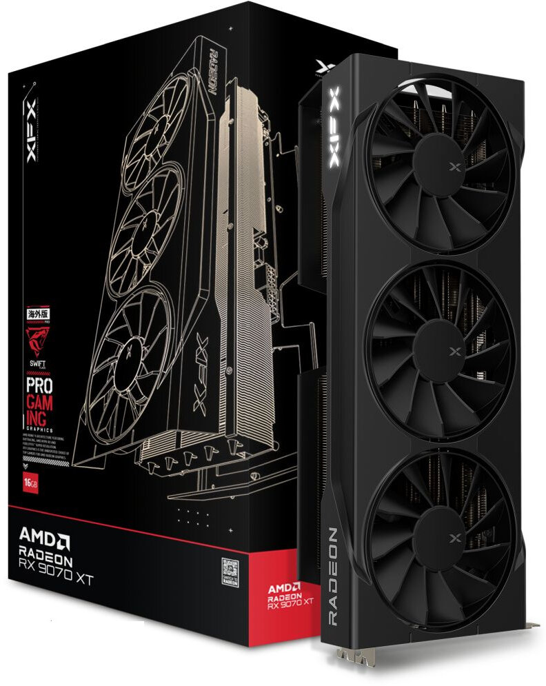 XFX Swift Radeon RX 9070 XT Triple Fan Gaming Edition 16GB Karta