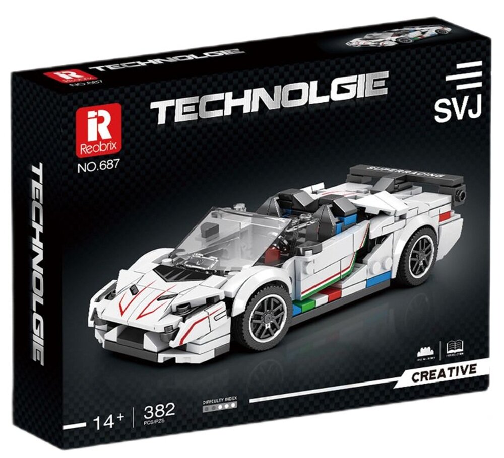 REOBRIX Technologie Samochód wyścigowy SVJ 687 Klocki plastikowe