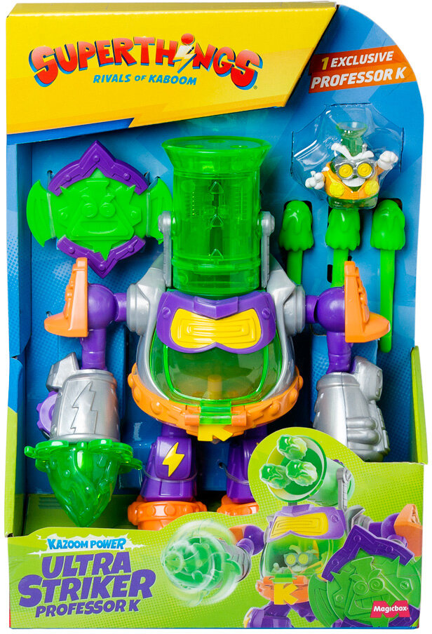 SUPERTHINGS – Ultra Striker Enigma. Robot Issu de la Série Animée Superthings: Les Super Héros de Kaboom City. Contient 1 Figure, 1 Exclusif Poupée et 1 Accessoire