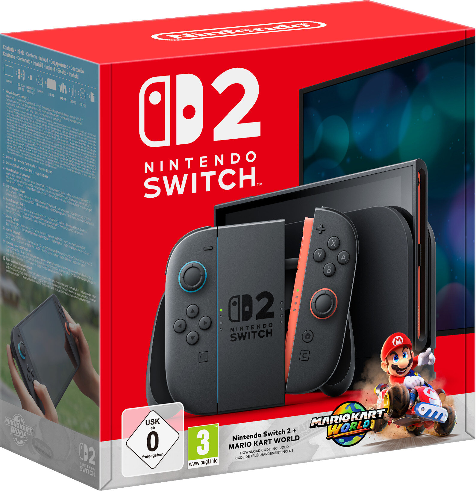 NINTENDO Switch 2 Czarny + Mario Kart World Gra NINTENDO SWITCH 2