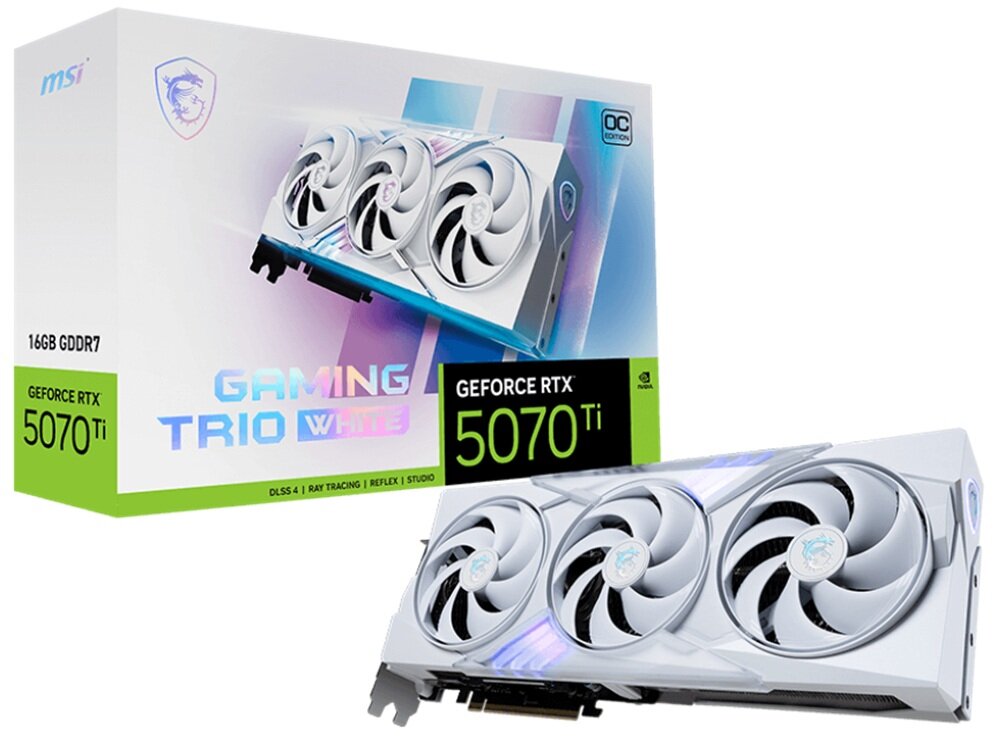 MSI GeForce RTX 5070 Ti Gaming Trio OC 16GB DLSS-4 Biały Karta