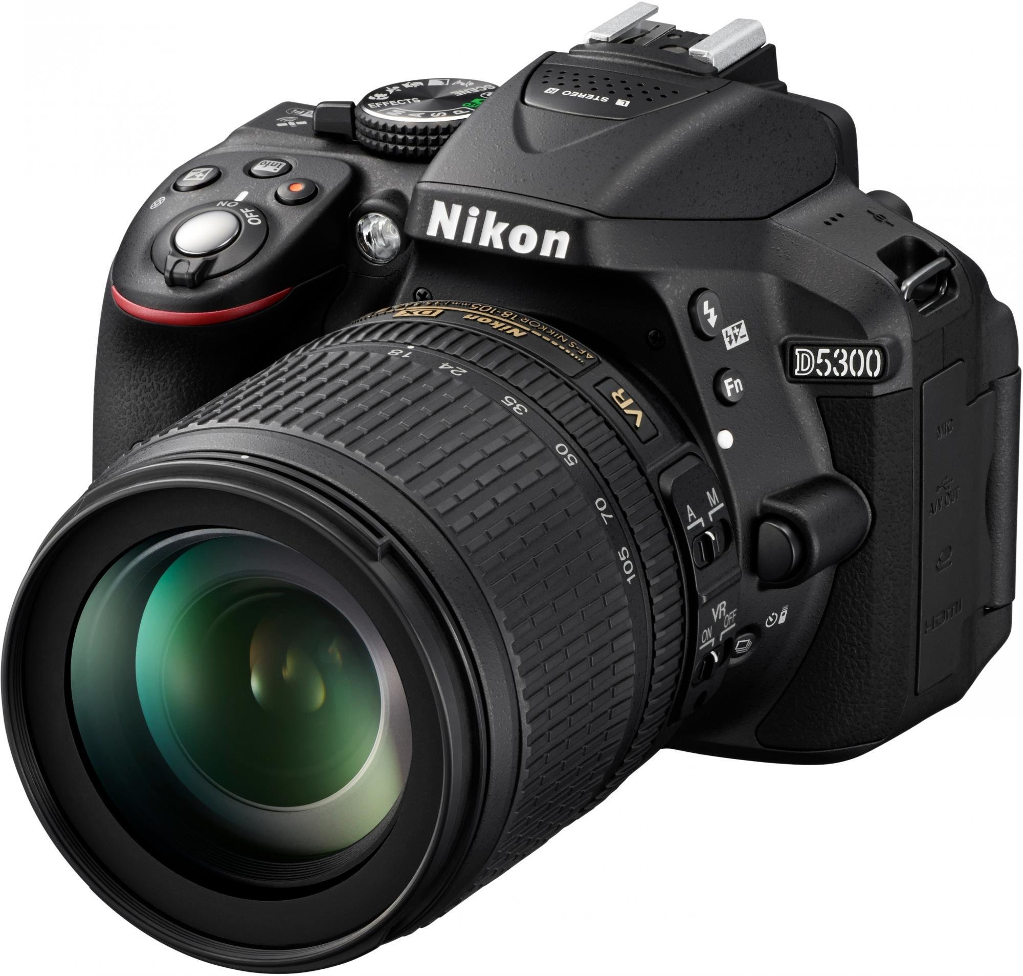 Nikon ニコン D5300 ボディ◆7927 NIKON D5300 + Obiektyw 18-105mm VR Czarny Aparat - niskie ceny i