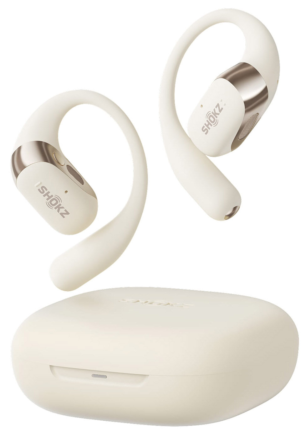 SHOKZ OpenFit 2 Beżowy Słuchawki - niskie ceny i opinie w Media Expert