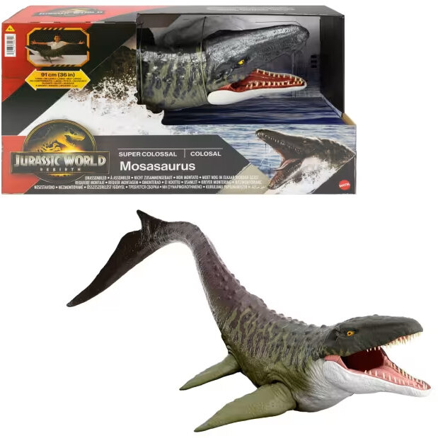JURASSIC WORLD Kolosalny Mozazaur JGB51 Figurka - niskie ceny i