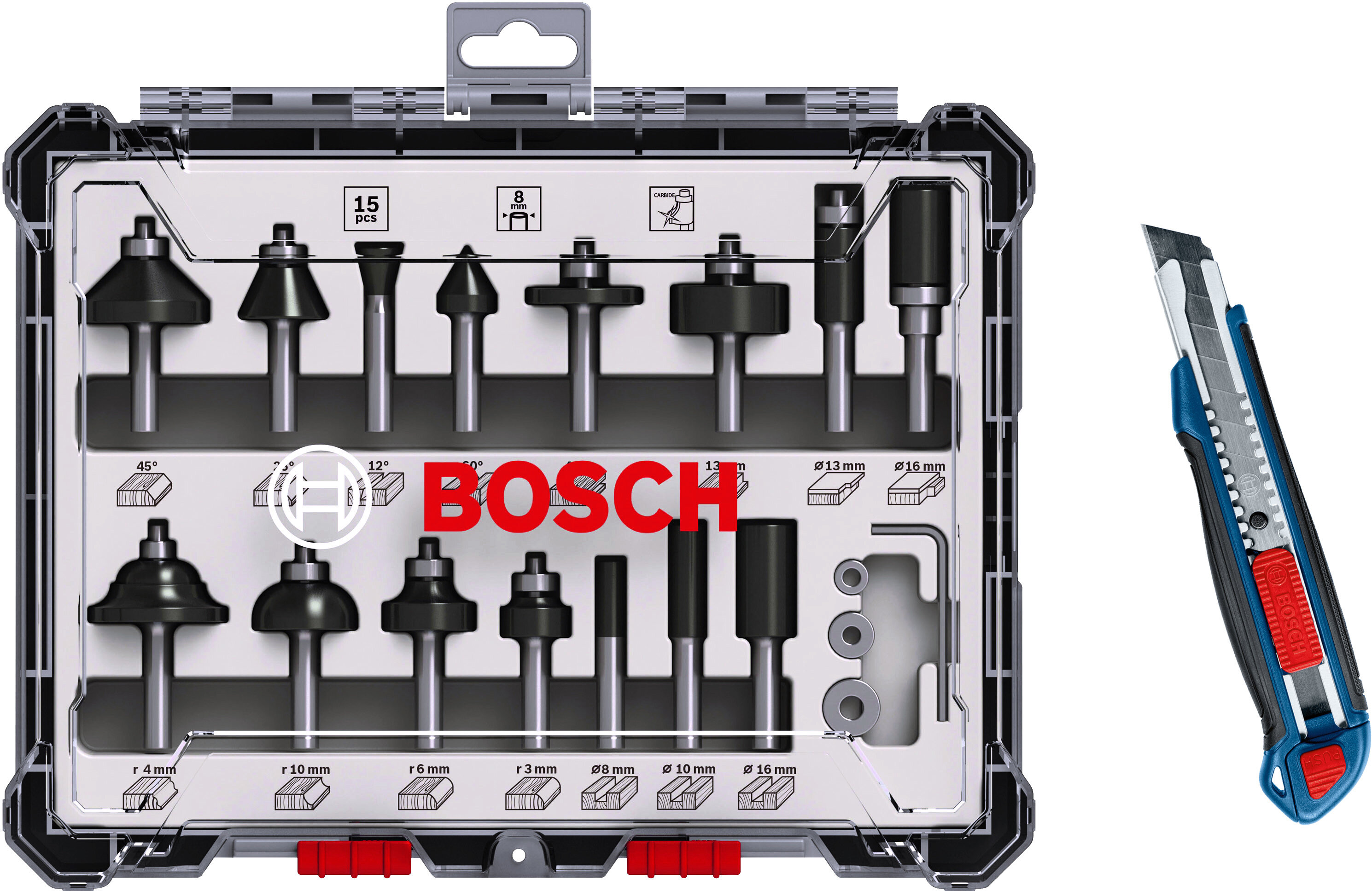 F65sセット Zestaw frezów BOSCH 0615997653 (15 szt.) - niskie ceny i opinie w