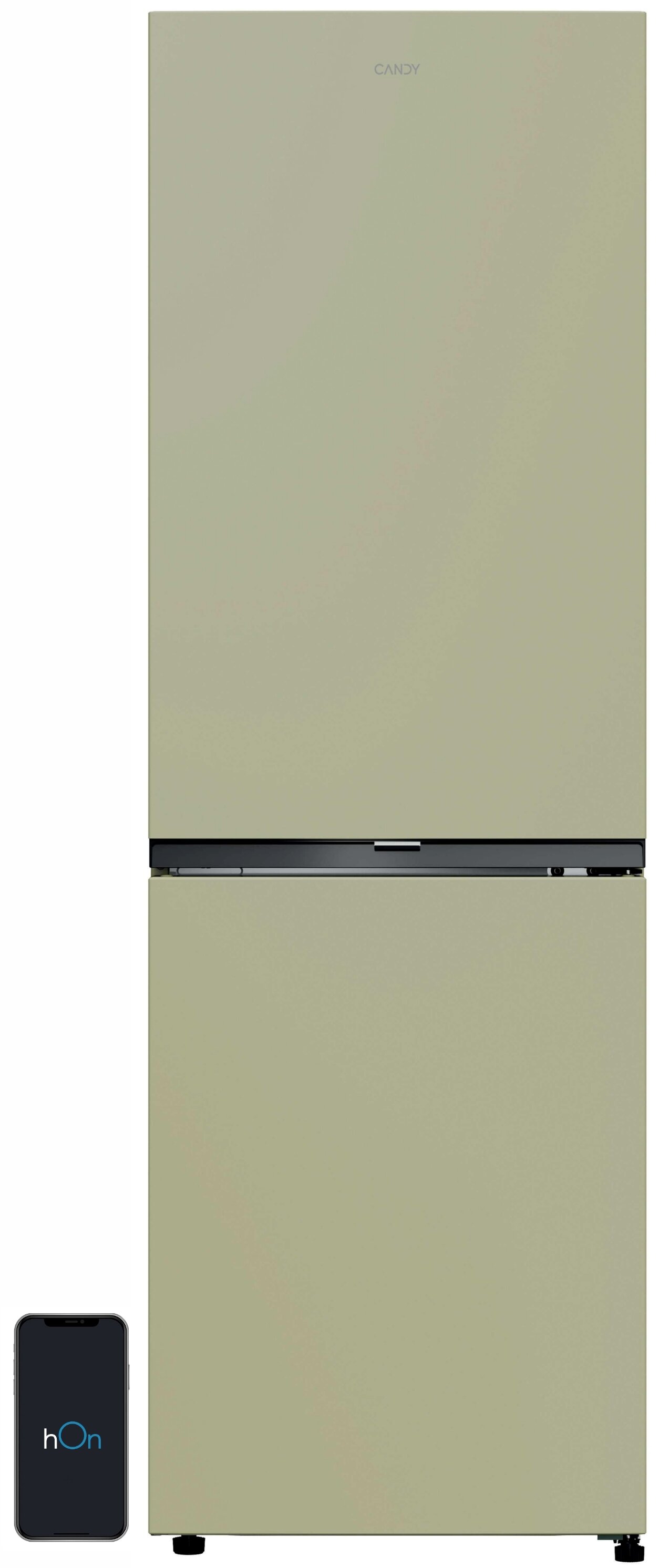 c Lodówka CANDY CNCQ2T518EG No Frost zielona o szerokości 55cm cena