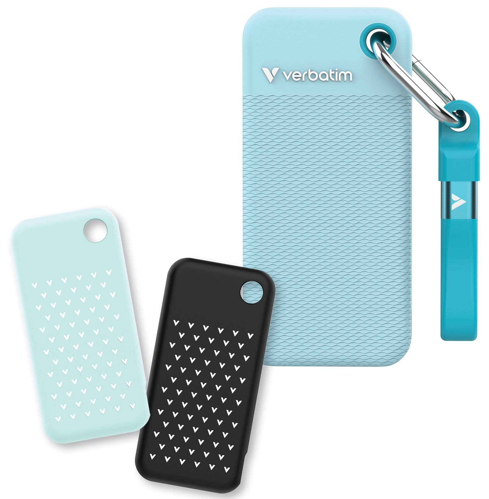 VERBATIM Pocket 1TB SSD Czarno-polarny niebieski Dysk - niskie