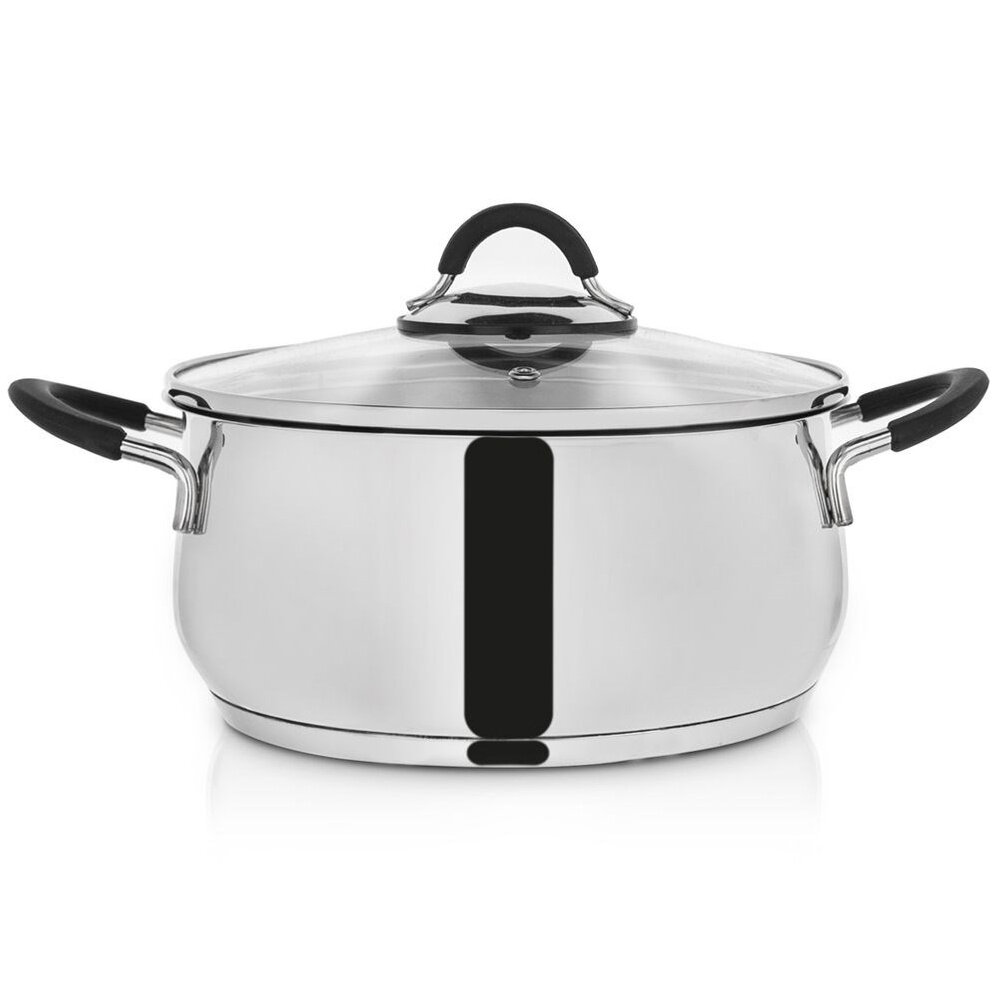 Acan Tradineur - Barattolo ermetico in vetro, con chiusura in metallo e guarnizione in gomma, contenitore multiuso per alimenti, conserve, legumi, pasta, 17,5 x 13 cm, 2 litri