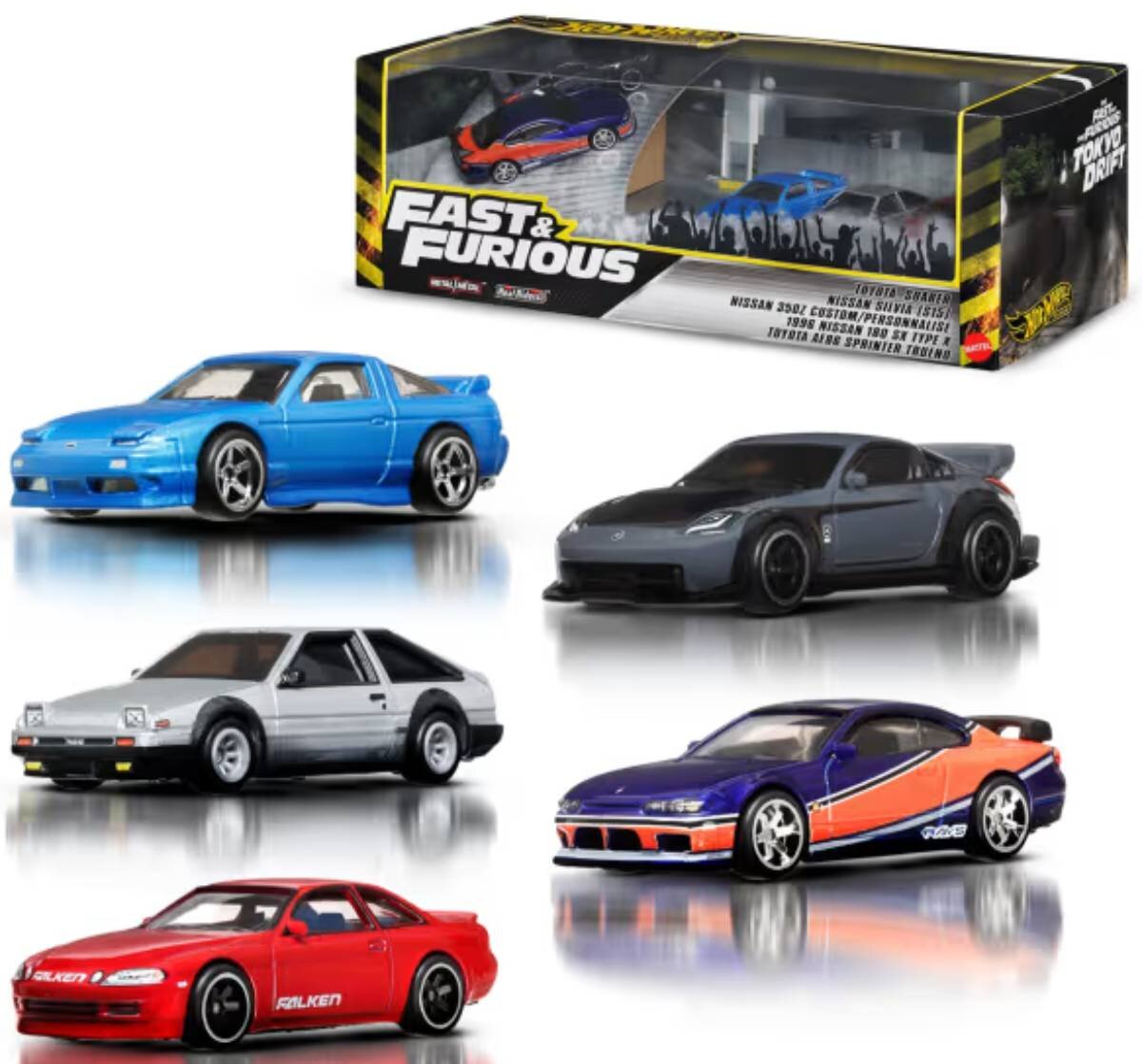 Hot Wheels Premium Szybcy i wściekli Tokio Drift JFL99 (5 szt