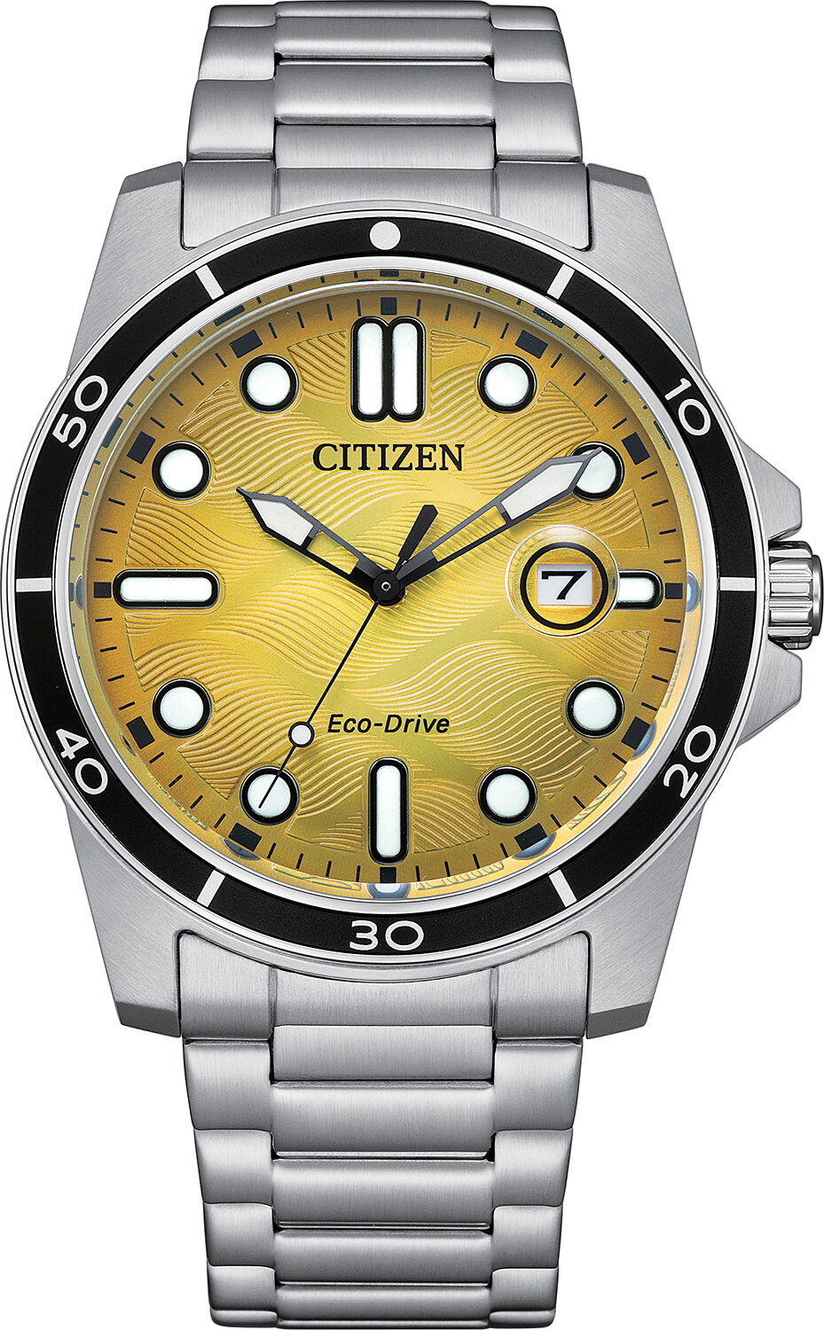 あご Zegarek męski Citizen Marine Sporty Eco-Drive AW1816-89X żółta