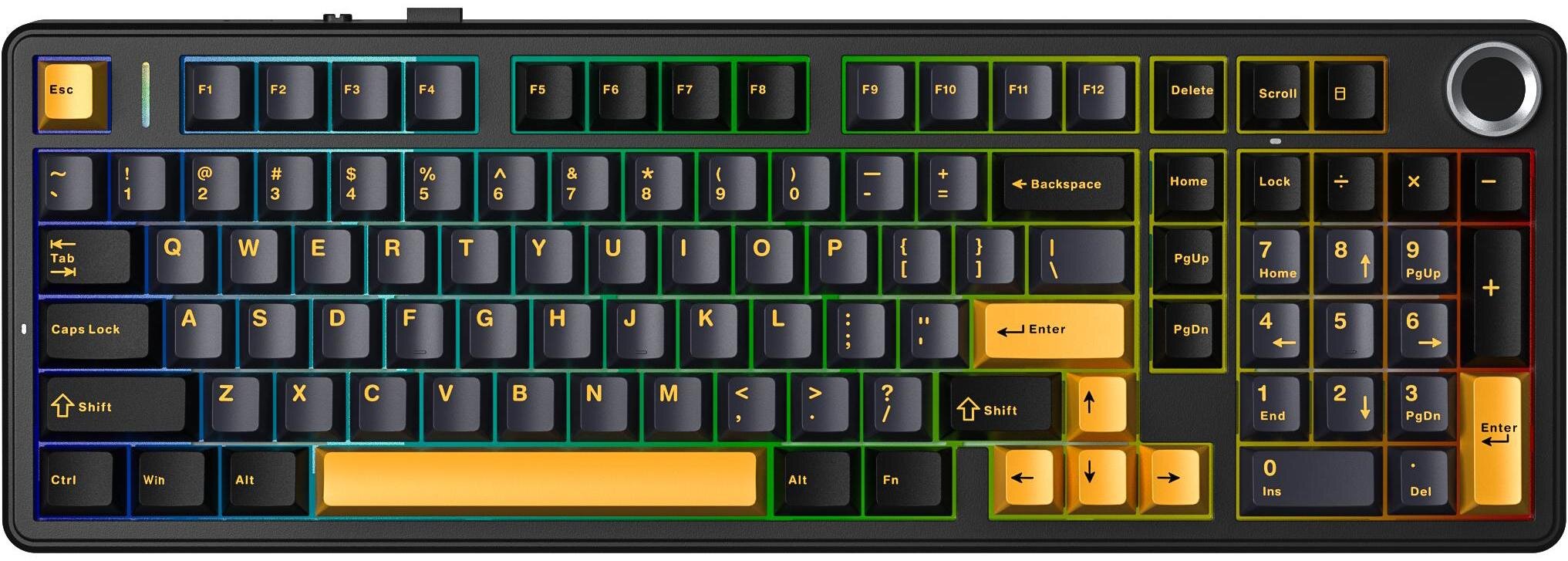 AULA F99 Pro RGB Hot Swap Star Vector Switch Czarno-pomarańczowy ...