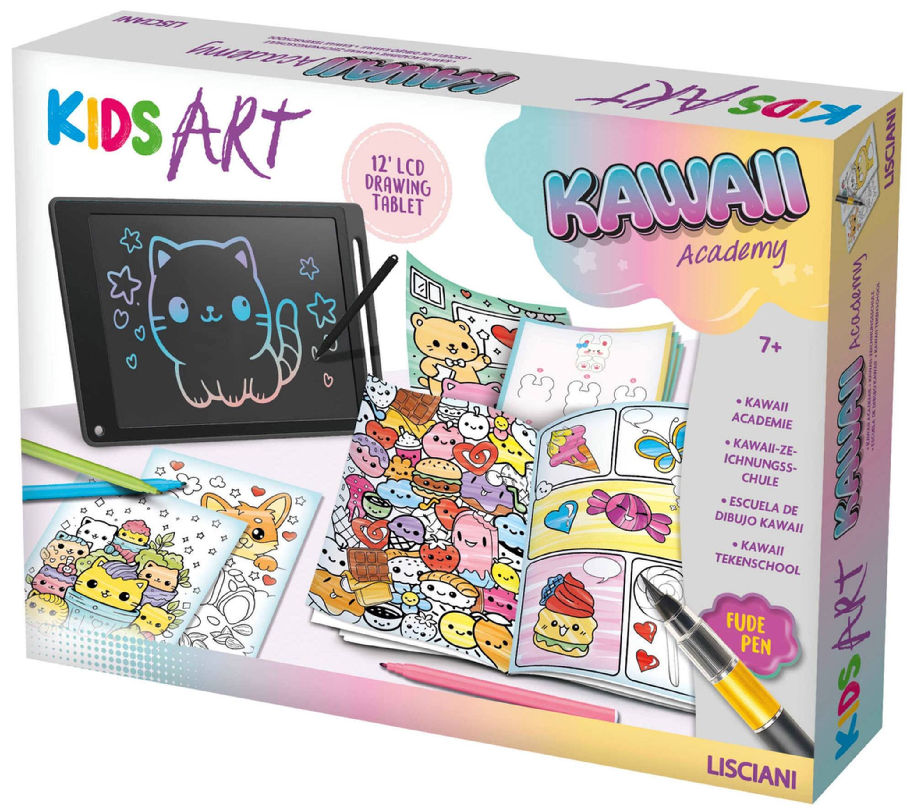Lisciani – Labo Kawaii : Tablette LCD, Fude Pen Et Feutres Pour Dessins Trop Mignons