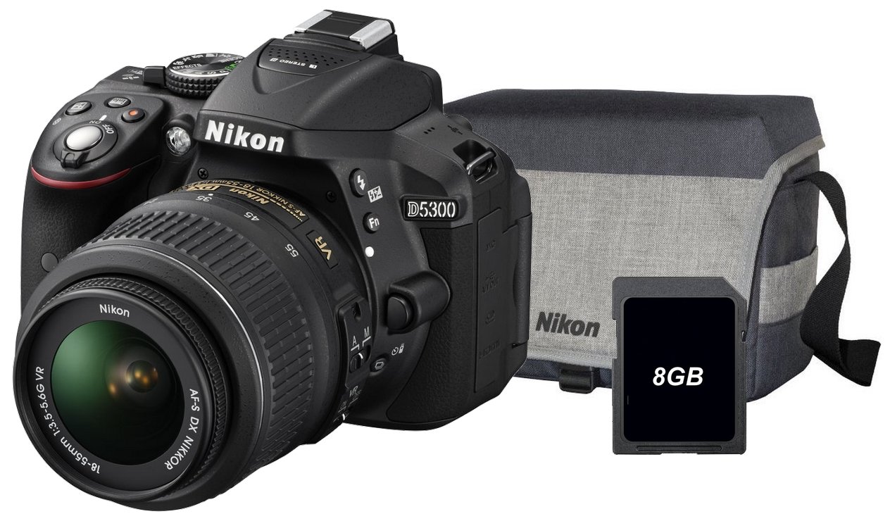 【C7027】Nikon D5300 + AF-S NIKKOR 18-55mm Lustrzanka Nikon D5300 Czarny + 18-55mm - Ceny i opinie na Ceneo.pl