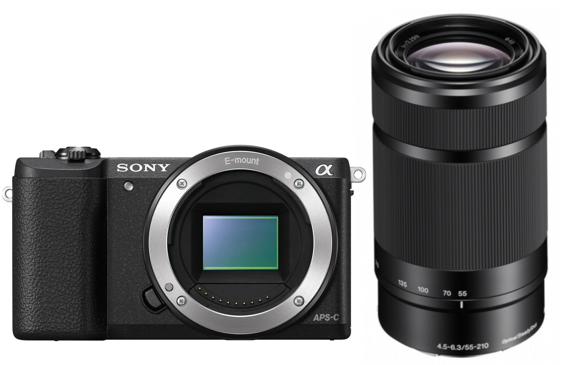 SONY Alpha a5100 (ILCE-5100) Czarny + Obiektyw 16-50mm + 55-210mm