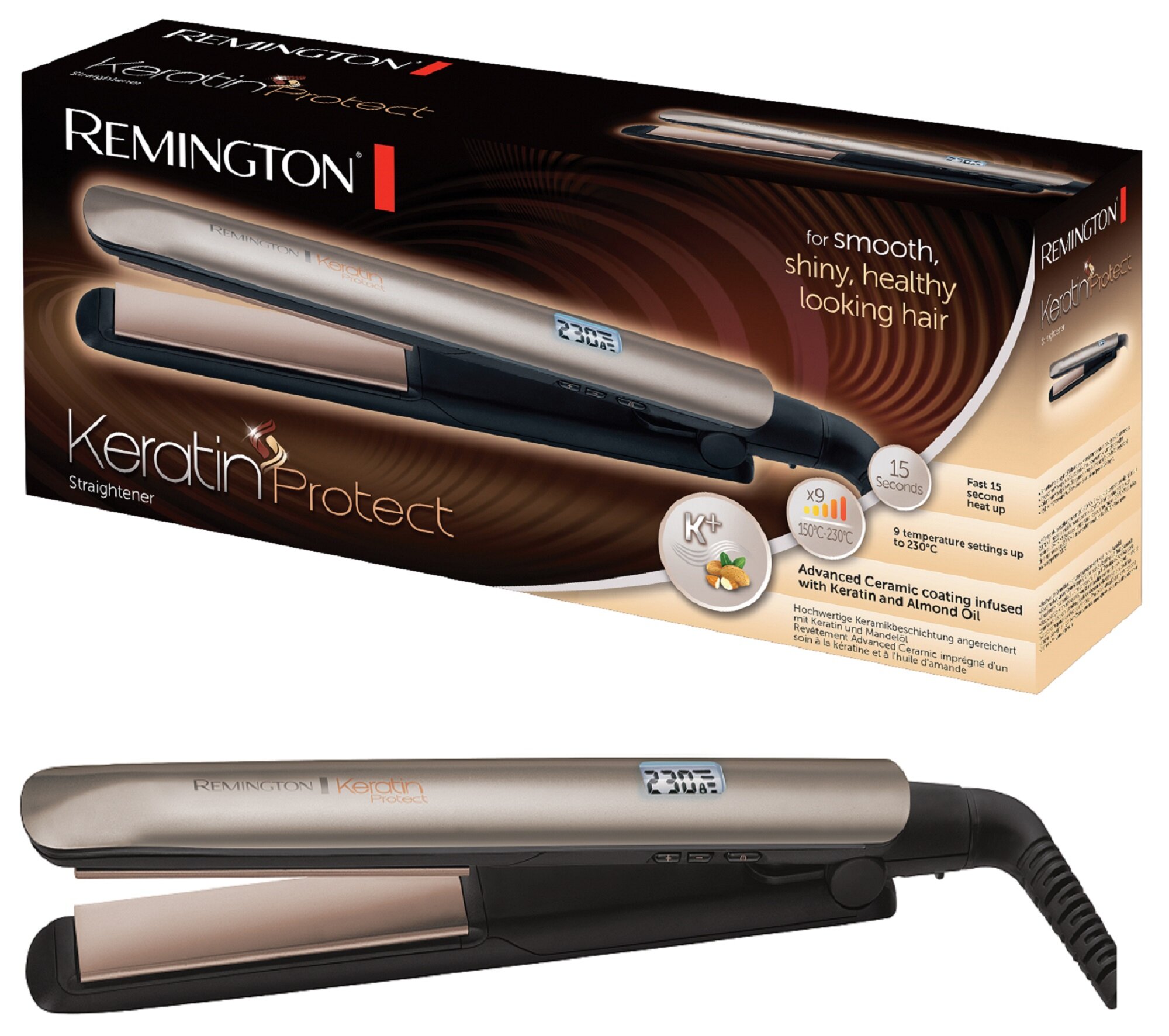 REMINGTON Keratin Protect S8540 230 stopni Prostownica - niskie ceny i ...