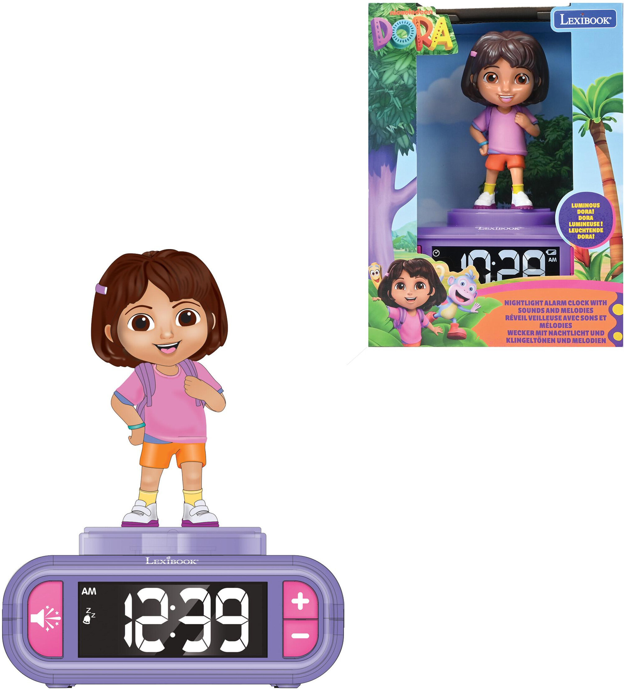 Lexibook, Dora the Explorer, Walkie-Talkies Dora 3D, Pink Blue, TW18DORLXB | Portée 500m, 2 canaux, clip ceinture, Rose/Bleu Lexibook, Dora the Explorer, Walkie-Talkies Dora 3D, Pink Blue, TW18DORLXB | Portée 500m, 2 canaux, clip ceinture, Rose/Bleu