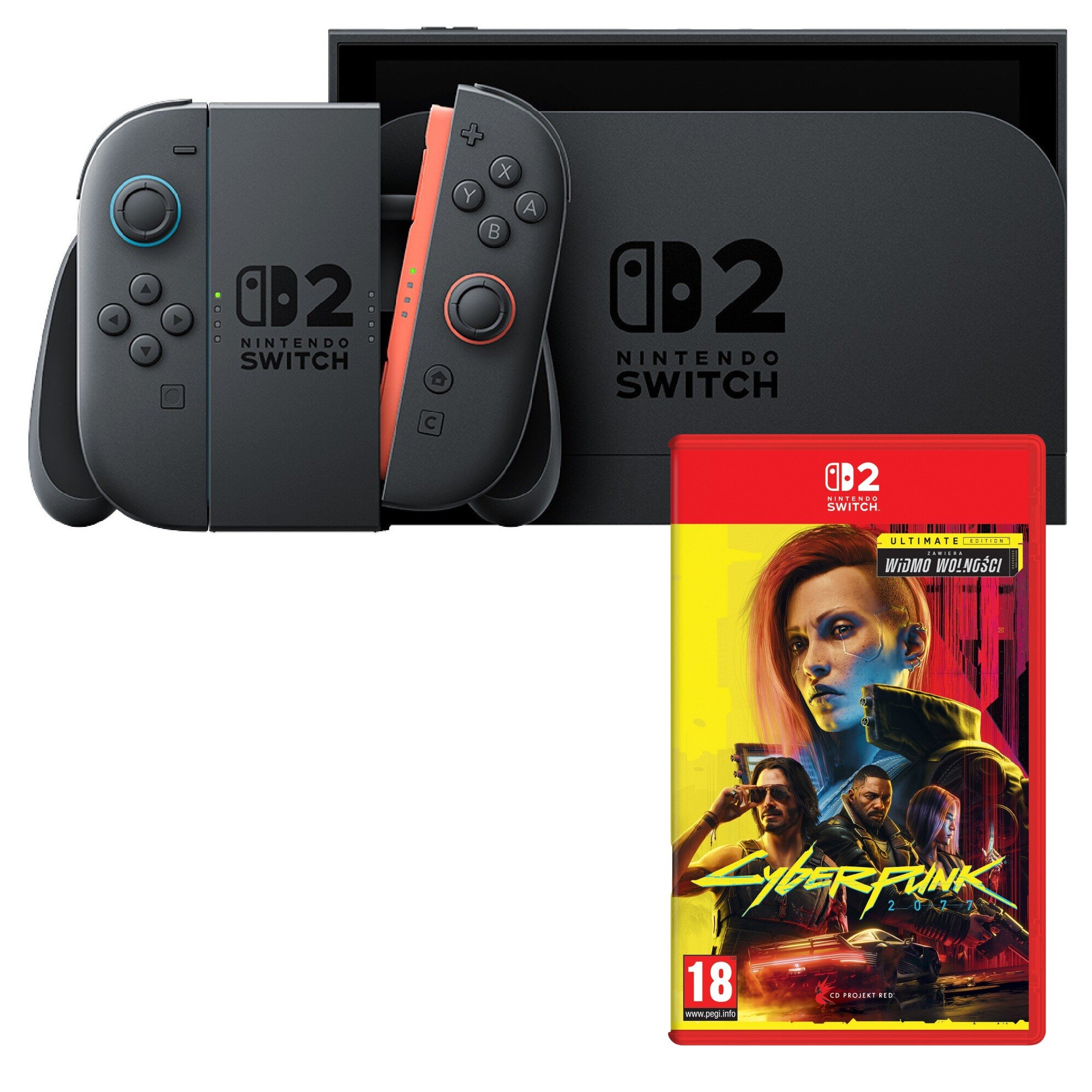 NINTENDO Switch 2 Czarny + Cyberpunk 2077: Ultimate Edition Gra ...
