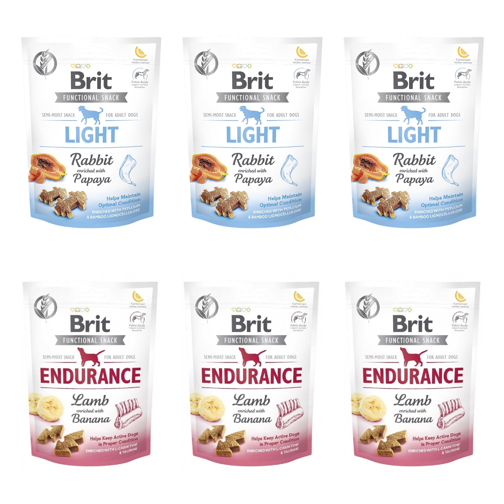 Endurance Rabbit BRIT CARE Functional Snack Light Rabbit 3 x 150 g + Przysmak dla psa ...
