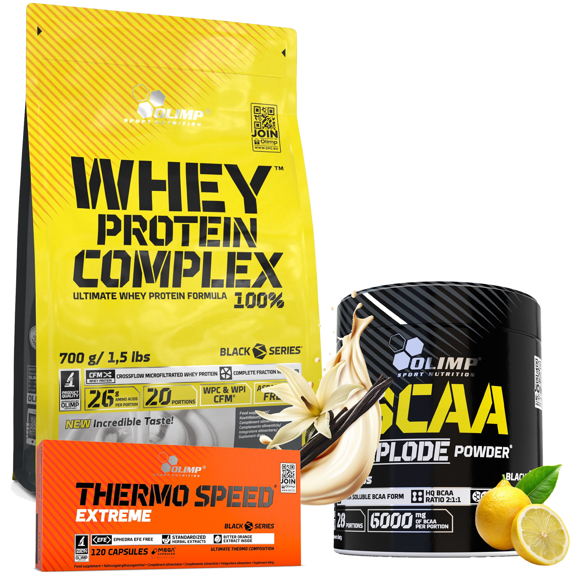 OLIMP Whey Protein Complex 100% Waniliowy (700 g) + Spalacz tłuszczu ...