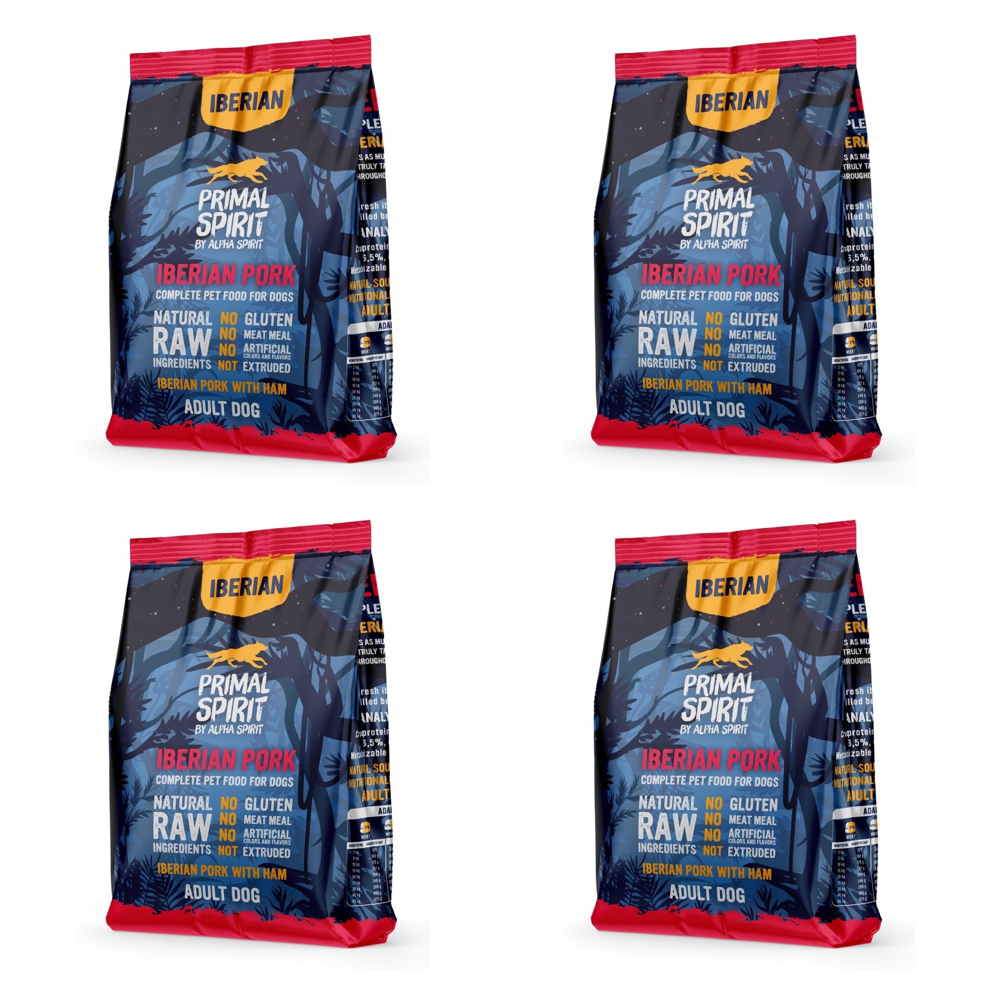 PRIMAL SPIRIT Iberian Pork 4 x 1 kg Karma dla psa półwilgotna - niskie ...