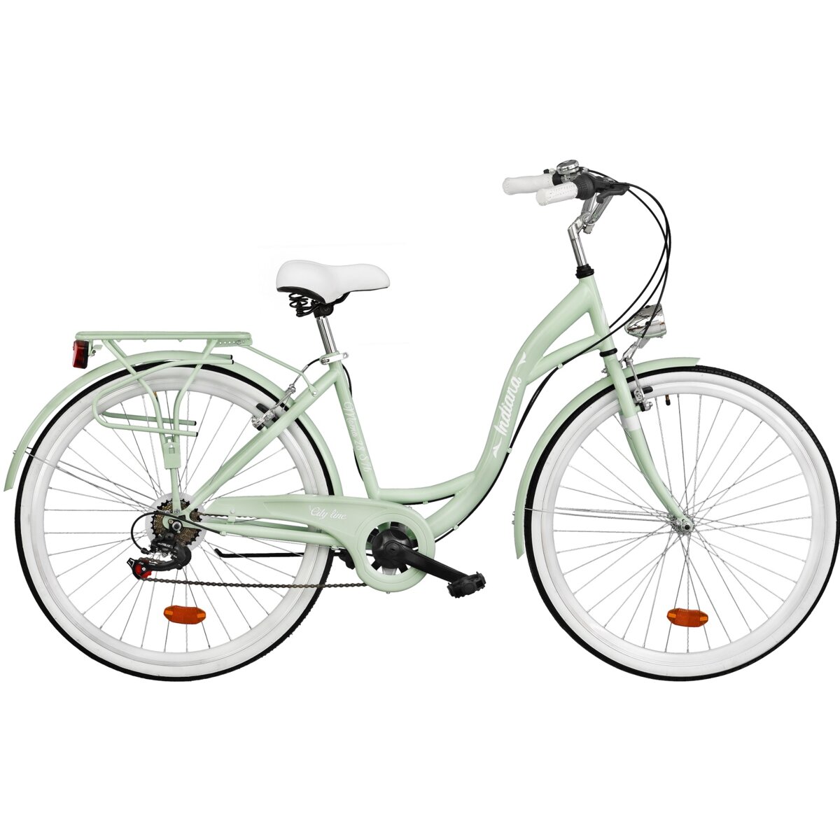 INDIANA Moena S7B 28 cali damski Miętowy Rower miejski ceny i opinie w Media Expert