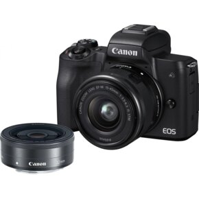 canon eos m50 obiektyw ef m 15 45 mm f 3 5 6 3 is stm obiektyw ef m 22 mm f 2 0 stm aparat ceny i opinie w media expert