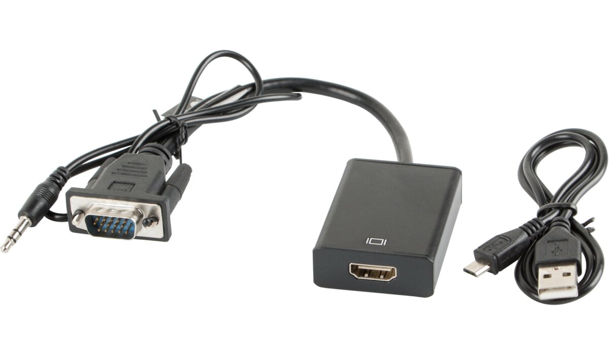 LANBERG Adapter HDMI VGA/Jack 3.5 mm ceny i opinie w Media Expert