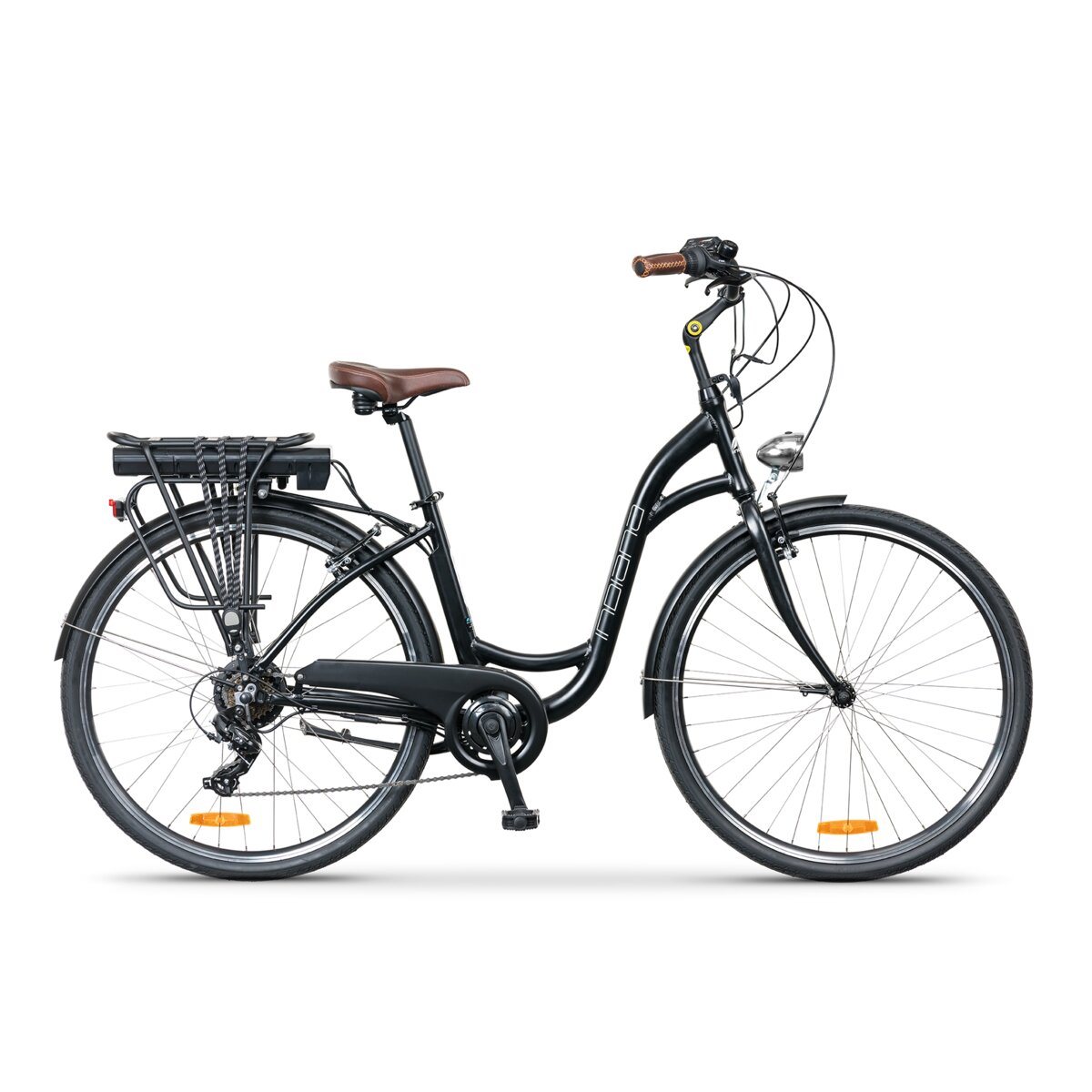 INDIANA ECity D17 28 cali damski Czarny Rower elektryczny ceny i